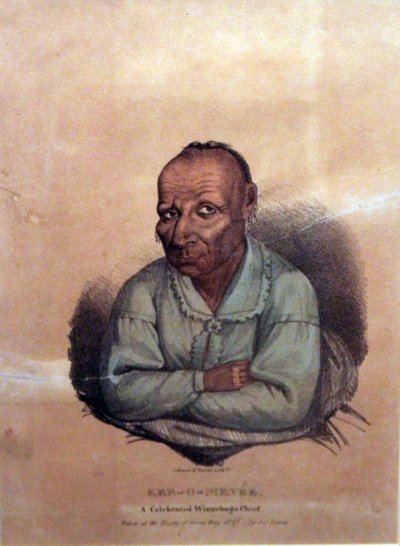 Ker-o-menée, a celebrated Winnebago Chief, 1827 by James Otto Lewis
